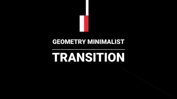 Animovaná Sada Geometrických Minimalistických Přechodových Masek Alfa Kanál Vysoce Kvalitní — Stock video