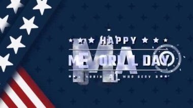 Anma Günü mesajı olan bir bayrağın yakın çekimi. Anma Günü temalı tasarımlar, vatansever selamlar ve ulusal bayram kutlamaları için uygundur..