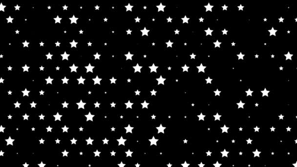 Fondo Patrón Estrella Blanco Negro Abstracto Imágenes Alta Calidad — Vídeo de stock