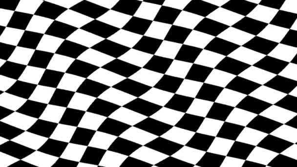 Animación Patrón Cuadros Diagonales Blanco Negro Adecuado Para Fondo Imágenes — Vídeo de stock