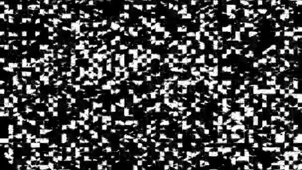 抽象的な黒と白のグリッチの背景アニメーション 高品質の4K映像 — ストック動画