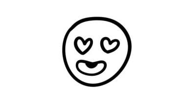 Duyguların animasyon koleksiyonu beyaz arkaplanda ayarlandı. Yüksek kalite 4k görüntü