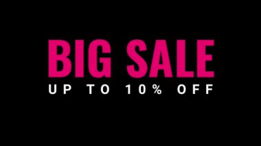 Kara Cuma indirimli benner arka plan animasyonu. Yüzde 10, 50, 70 indirim teklifi. Yüksek kalite 4k görüntü