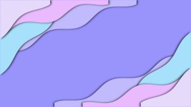 Dalgalı pastel katmanlar soyut arkaplan animasyonu oluşturur. Yüksek kalite 4k görüntü