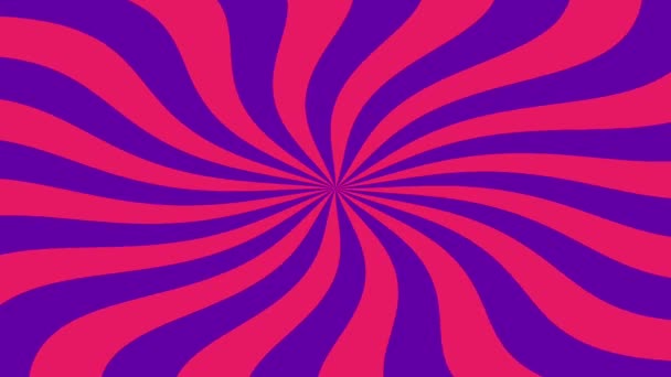Pink and purple swirling lines radiate from central point background animation. High quality 4k footage