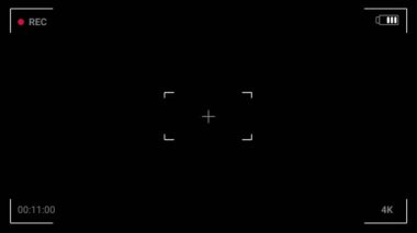 Viewfinder, ekran kayıt arkaplan animasyonu. Yüksek kalite 4k görüntü