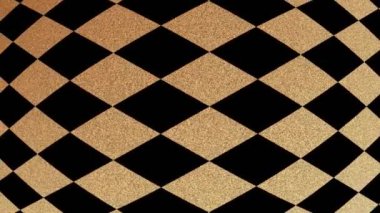 Soyut altın ve siyah eşkenar dörtgen arka plan animasyonu. Yüksek kalite 4k görüntü