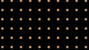 Siyah arka planda altın desenli animasyon. Yüksek kalite 4k görüntü