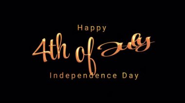 Şeffaf arkaplanda Bağımsızlık Günü animasyonunuz kutlu olsun. Yüksek kalite 4k görüntü