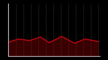 Kırmızı ve yeşil oklu iş grafiği animasyonu. Çizgi çizelgesi aşağı yukarı. Yüksek kaliteli FullHD görüntüler