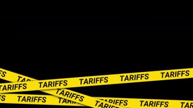 Amerikan gümrük vergileri ve Amerikan hükümetinin vergisi veya gümrük vergisi savaş politikası. Yüksek kaliteli FullHD görüntüler