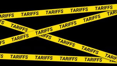 Amerikan gümrük vergileri ve Amerikan hükümetinin vergisi veya gümrük vergisi savaş politikası. Yüksek kaliteli FullHD görüntüler