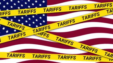 Amerikan gümrük vergileri ve Amerikan hükümeti ABD ticaret politikası ithal ediyor. Yüksek kalite 4k görüntü