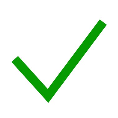 Yeşil işaretleme simgesi, yeşil sağ işaretleme listesi. İşaretleme vektörü Resmini Kontrol Et