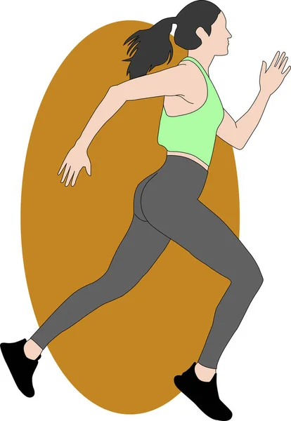 Illustrazione Grafica Vettoriale Lady Runner Adatta Logo Risorse Progettazione — Vettoriale Stock