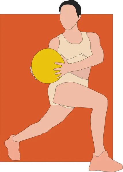 Lady Fitness2 Ilustração Vetorial Plana — Vetor de Stock
