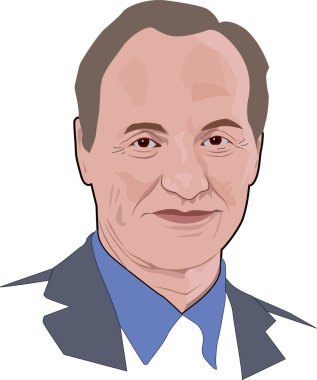 Ernst Fehr Flat Vector Illustration