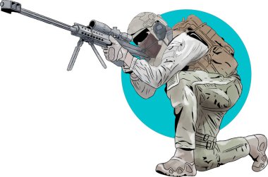 Military1 Flat Vector Illustration