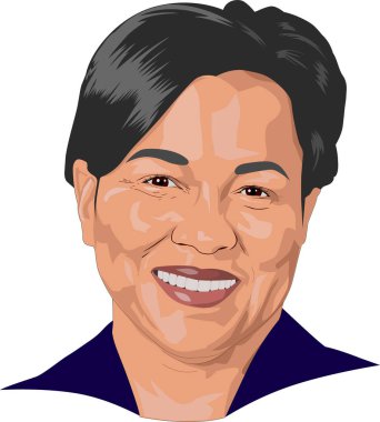 Rosalind Biracı Portre Vektörü İllüstrasyonu