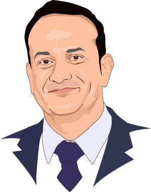 Leo Varadkar Portre Vektörü İllüstrasyonu
