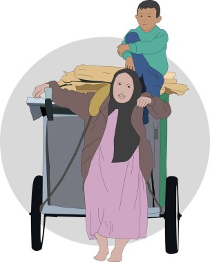 Leşçi Düz Tasarım Vektörü İllüstrasyonu