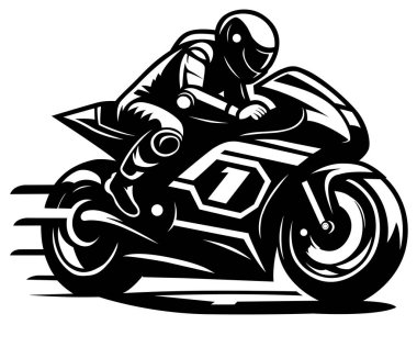 Grand Prix Motosiklet Vektörü İllüstrasyonu