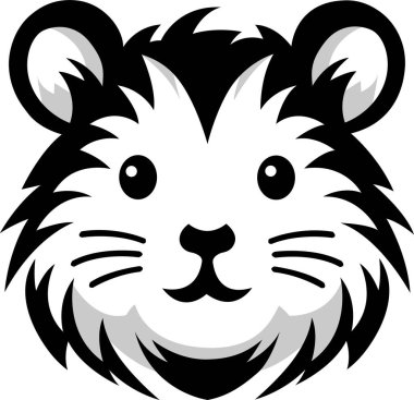 Hamster siluet vektör çizim