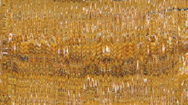 Arıza dokusu. Analog çarpıtması. Statik gürültü. Turuncu beyaz renk pikseli dalga dijital sanat eserleri soyut resim arkaplanı.