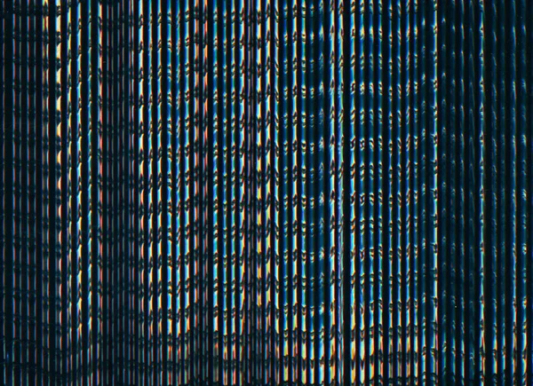 Textura Falha Ruído Analógico Distorção Estática Azul Laranja Preto Cor — Fotografia de Stock