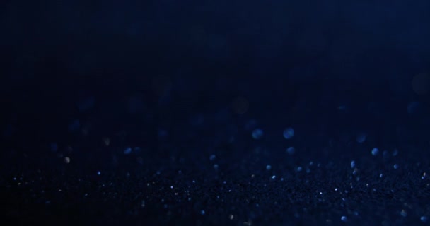 Blur Sparkles Texture Bokeh Glitter Background Defocused Blue Color Shiny — Stock Video
