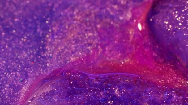 Permafroszt Baktérium Olvadó Gleccser Kreatív Rózsaszín Lila Jég Háttér Infúziókkal — Stock videók