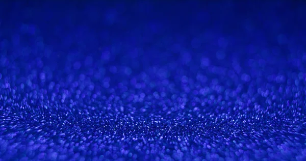 Bokeh闪耀 产品展示背景 迷人的闪光 抽象复制空间海报上脱色的霓虹灯蓝色发光粒子纹理 — 图库照片