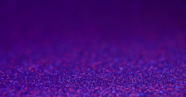 Blåneongnister Bakgrunn Produktplassering Defokusert Ultrafiolett Lilla Rosa Fargegradient Glitterglødende Abstrakt – stockvideo