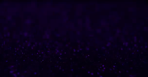Fondo Purpurina Bokeh Luz Fiesta Nocturna Blur Neón Azul Púrpura — Vídeos de Stock