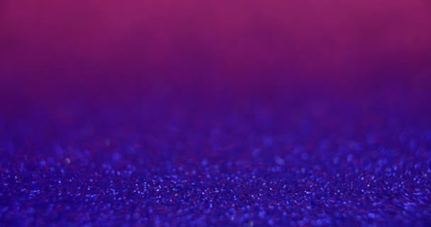 Neon Bokeh Light Posizionamento Sfondo Sfocato Fluorescente Rosa Blu Colore — Video Stock