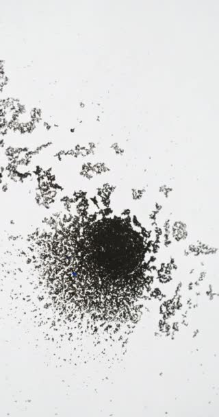 Verticale Video Drijvend Stof Deeltjesachtergrond Vuil Het Water Defocated Zwarte — Stockvideo