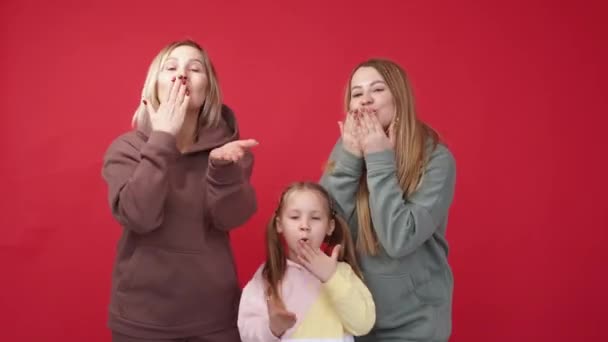 Envoi Amour Bonne Famille Génération Féminine Jolie Mère Positive Grand — Video