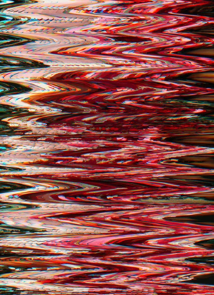 Distorted Screen Electronic Glitch Striped Pattern Noise — Stock Photo, Image