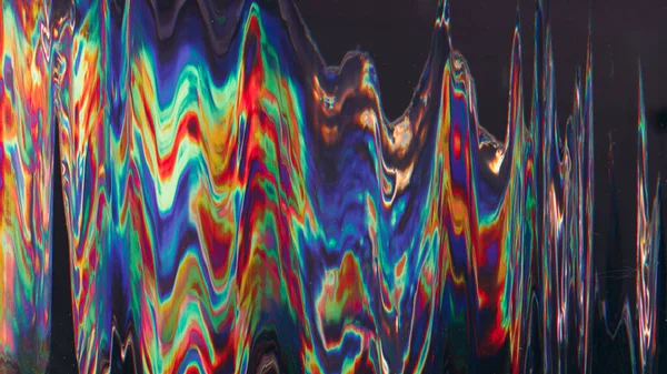 Glitch Overlay Vervormde Weergave Meerkleurige Gestreepte Achtergrond — Stockfoto