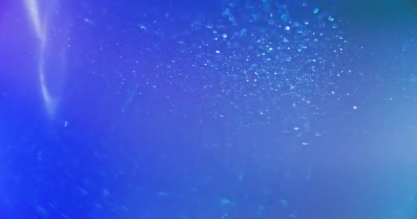 Unschärfe Funkelt Überlagert Bokeh Light Feuerwerk Funkt Himmelsblende Defokussiert Blau — Stockvideo