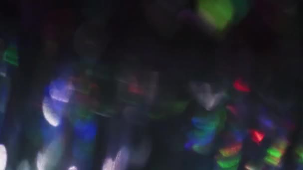 Abstrakte Defokussierte Linsenblitze Glühend Flackernde Bunte Lichter — Stockvideo