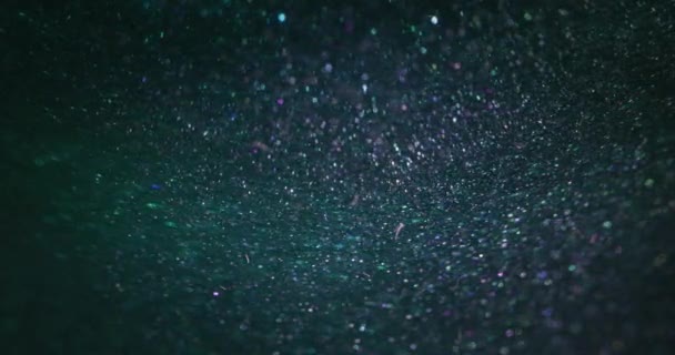 Glitter Background Bokeh Light Texture Nebula Star Dust Defocused Neon — Video Stock