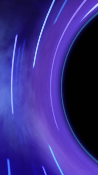 Vertical Video Neon Background Blur Glow Futuristic Vortex Defocused Blue — Vídeos de Stock