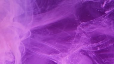 Color mist abstract background. Ethereal aura. Purple pink neon glowing smoke cloud spreading texture ink water floating motion.