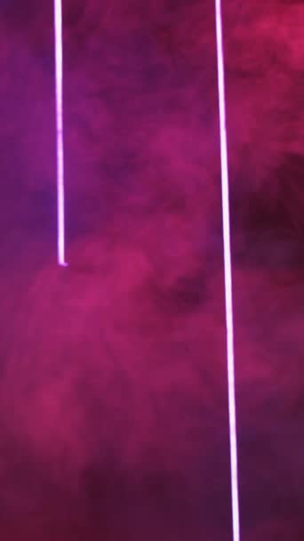 Vertical Video Color Mist Blur Neon Glow Fluorescent Rays Defocused — Stockvideo