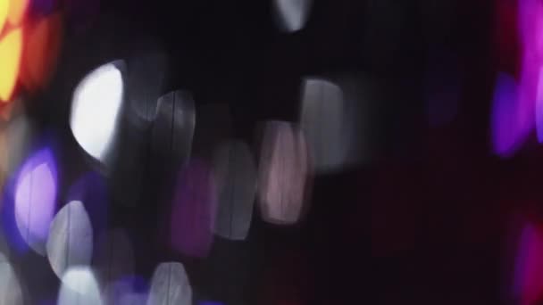 Defocused Abstract Lens Flare Background Blurry Bokeh Lights Flicker — Video
