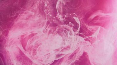 Color steam. Fume swirl. Vapor floating. Pink glowing smoke cloud texture paint water wave spreading motion abstract background.