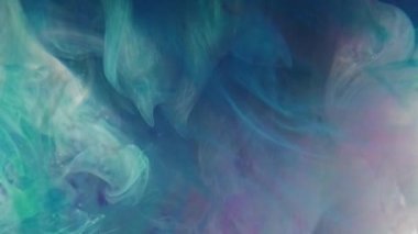 Color smoke. Paint water. Aura mist. Blue pink color ink explosion splash mix vapor cloud texture spreading motion abstract background.