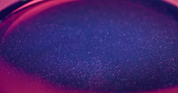 Blur Neon Light Glitter Background Futuristic Cosmic Radiance Defocused Fluorescent — Video Stock