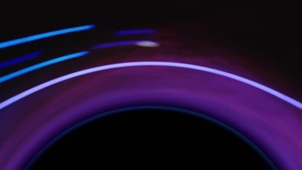 Vârtej Neon Ceaţă Portalul Dimensiunii Defocalizat Albastru Violet Culoare Strălucire — Videoclip de stoc